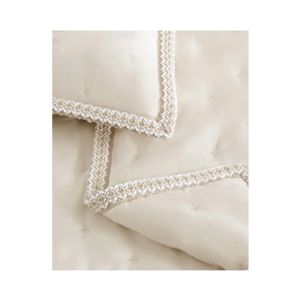 NEW Ugg Devon UGGBraid King Pillow Shams Set Of 2 Cream No Tags - Picture 3 of 5